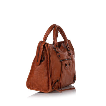 Balenciaga Motocross Classic City Leather Satchel (MLB-29289)
