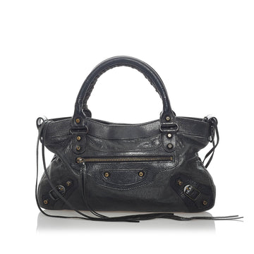 Balenciaga Motocross Classic First Lambskin Leather Satchel (MLB-32814)