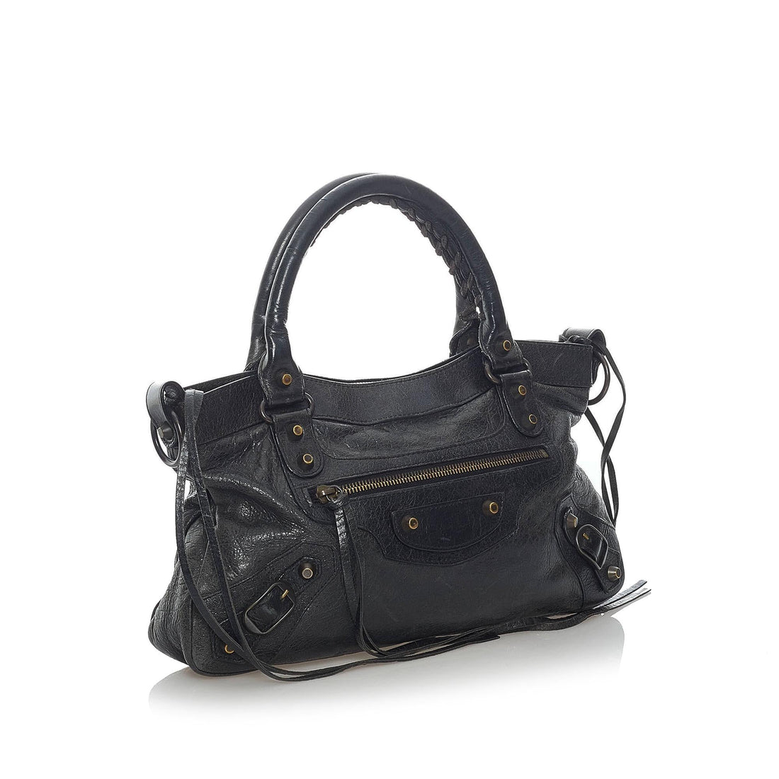 Balenciaga Motocross Classic First Lambskin Leather Satchel (MLB-32814)