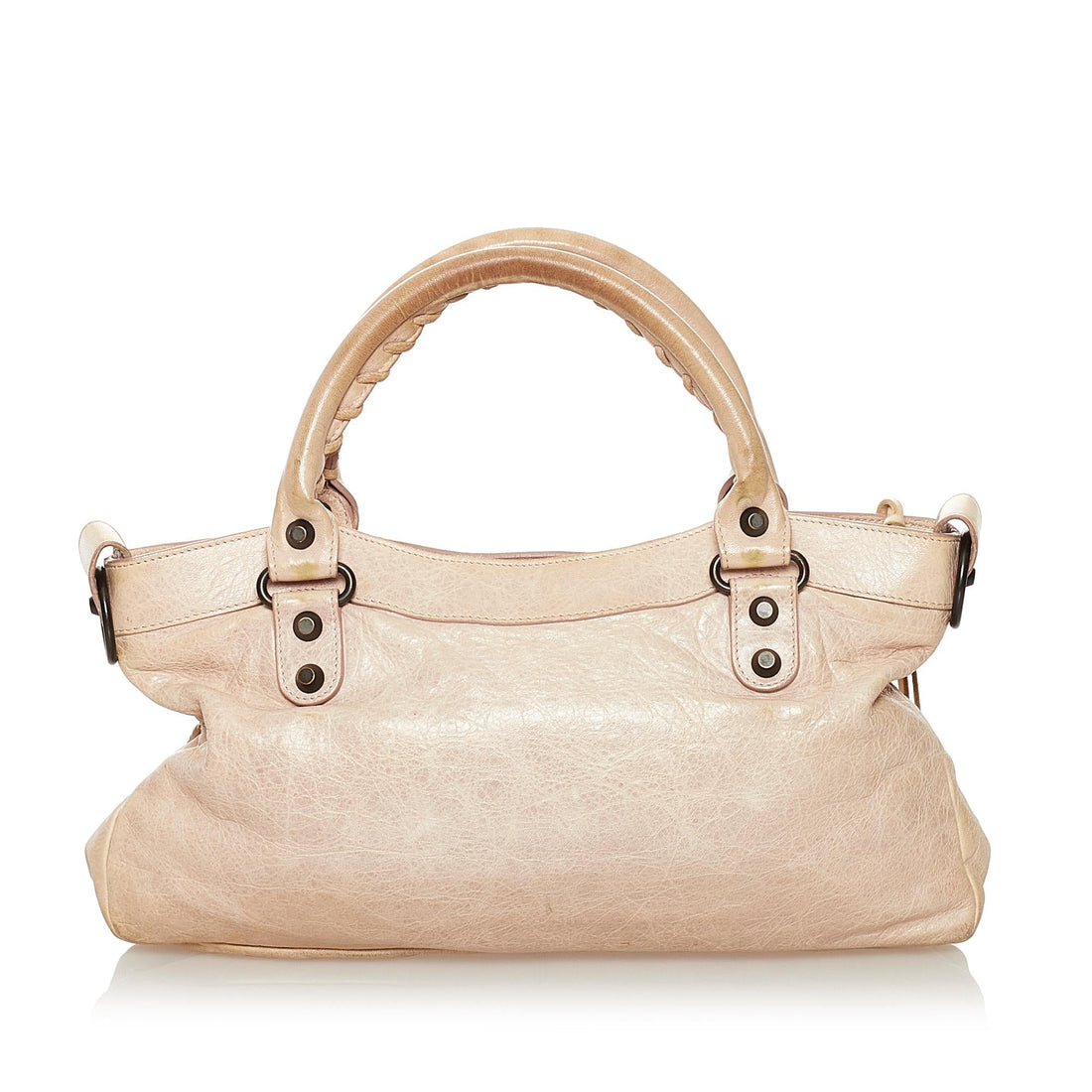 Balenciaga Motocross Classic First Lambskin Leather Satchel (MLB-33550)