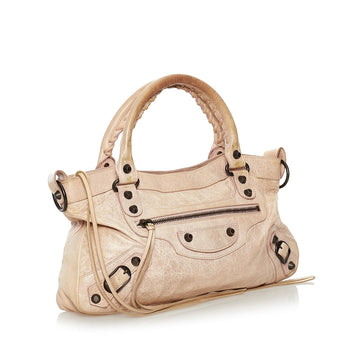 Balenciaga Motocross Classic First Lambskin Leather Satchel (MLB-33550)