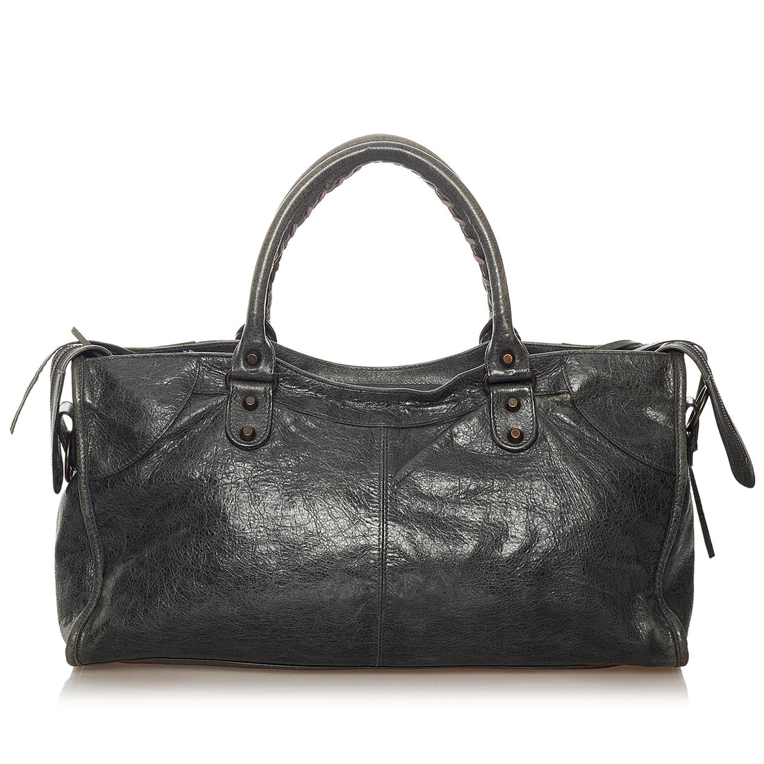 Balenciaga Motocross Classic Part Time Lambskin Leather Satchel (MLB-27855)