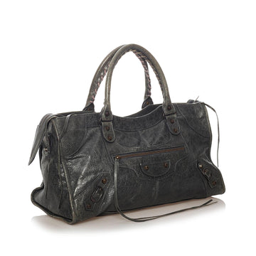 Balenciaga Motocross Classic Part Time Lambskin Leather Satchel (MLB-27855)