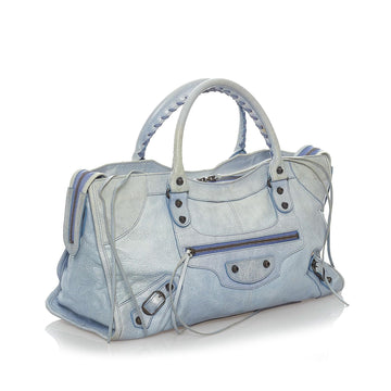Balenciaga Motocross Classic Part Time Lambskin Leather Satchel (MLB-30377)