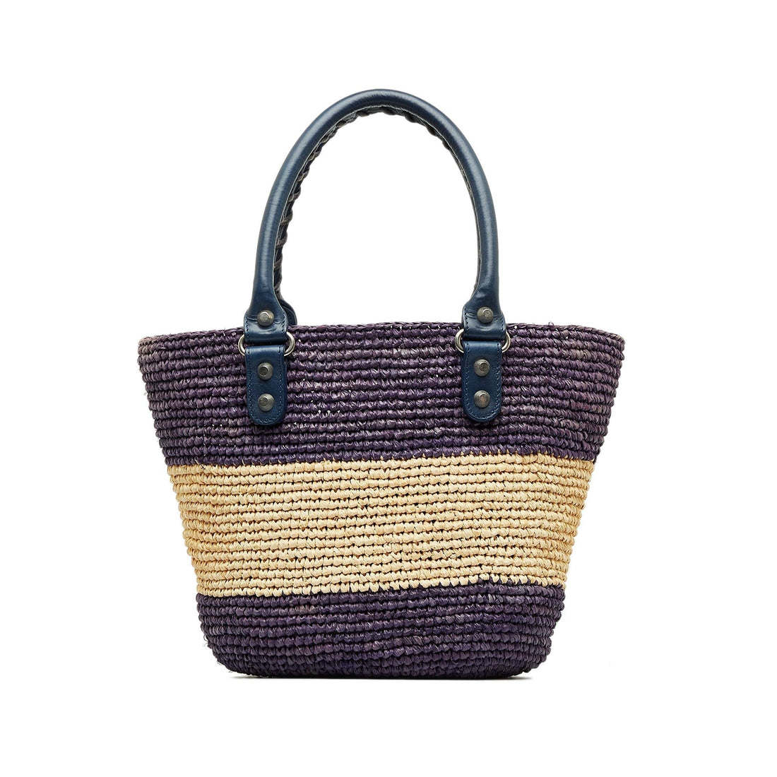 Balenciaga Motocross Classic Raffia Panier Handbag (MLB-AcdCnl)