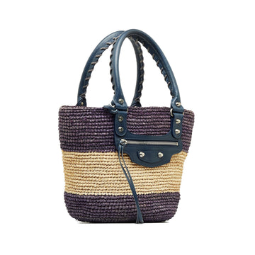 Balenciaga Motocross Classic Raffia Panier Handbag (MLB-AcdCnl)