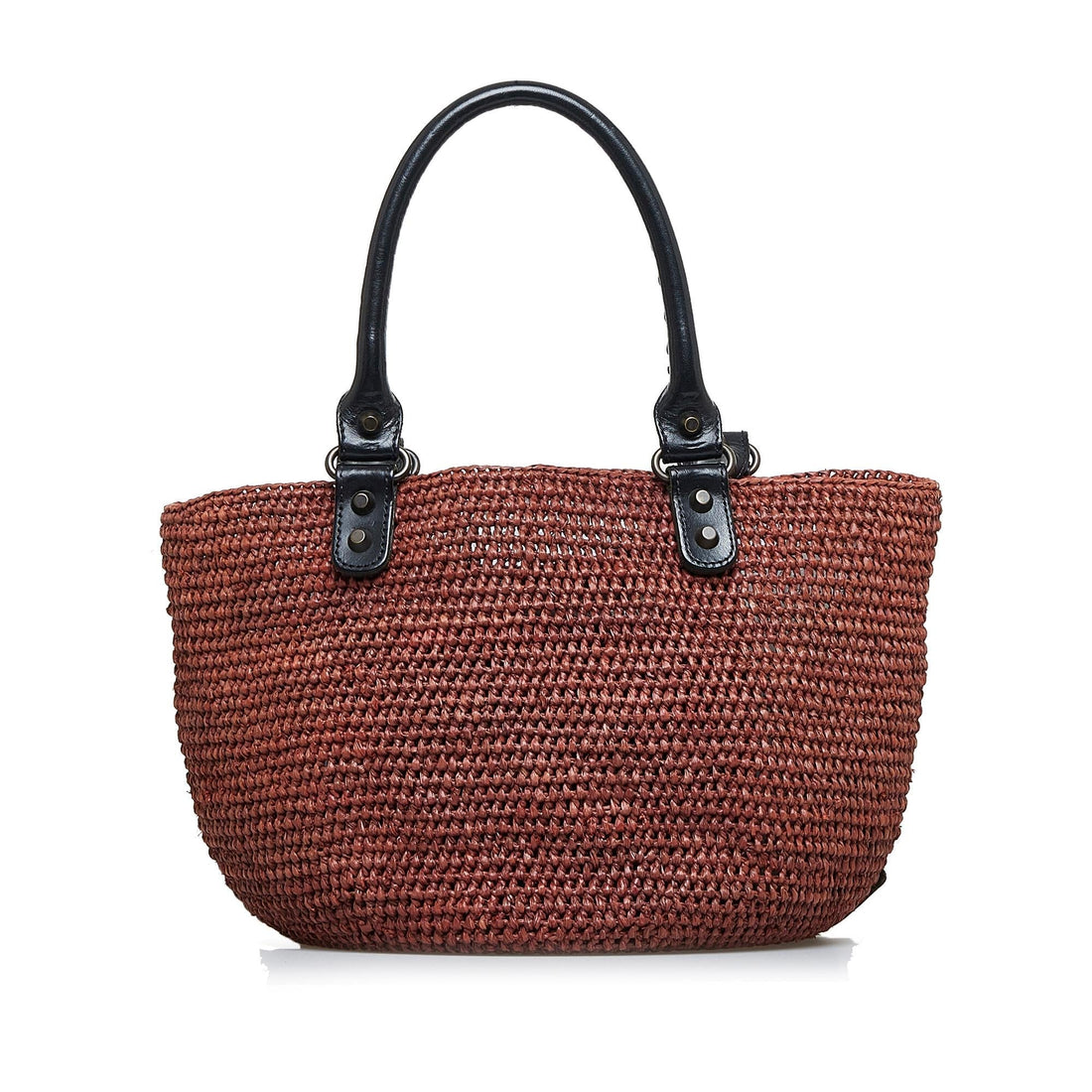 Balenciaga Motocross Classic Raffia Panier Tote (MLB-u1DpE5)