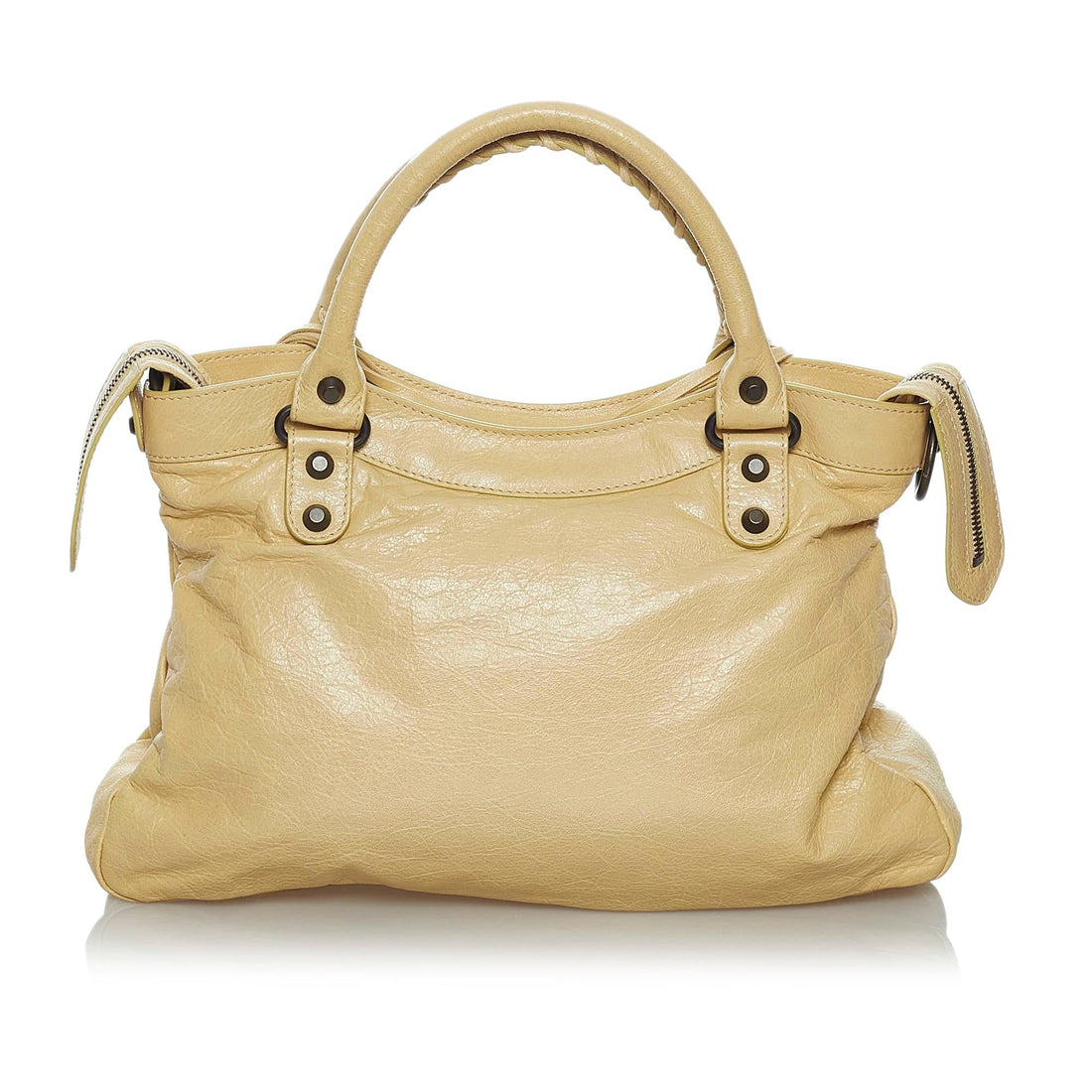Balenciaga Motocross Classic Town Lambskin Leather Satchel (MLB-33928)