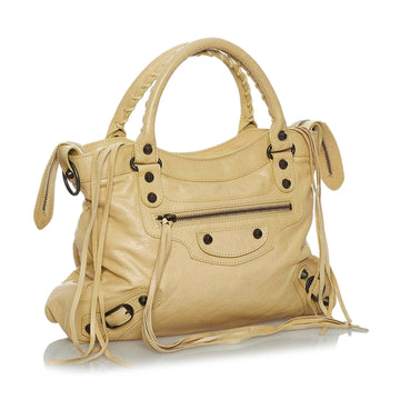 Balenciaga Motocross Classic Town Lambskin Leather Satchel (MLB-33928)