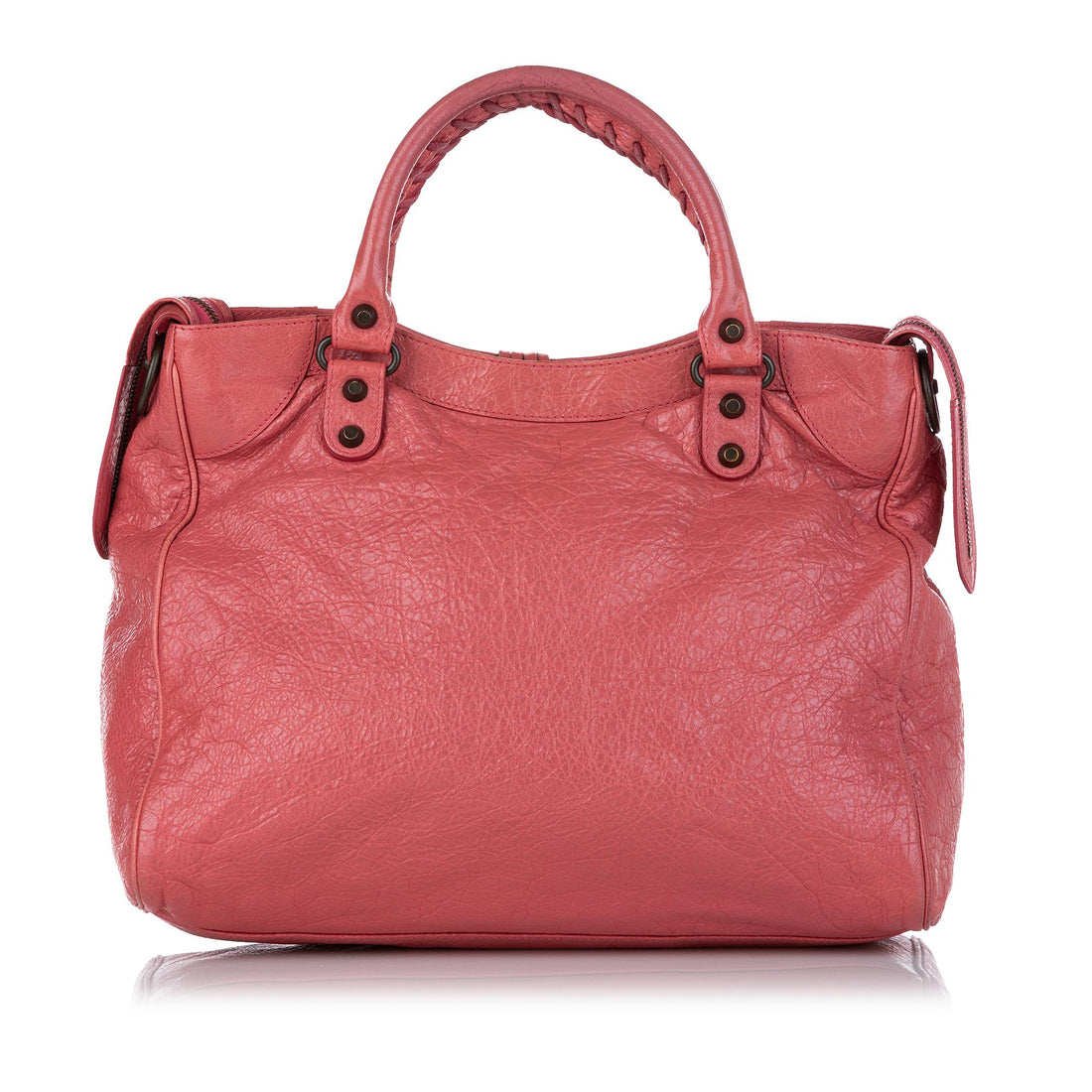 Balenciaga Motocross Classic Velo Lambskin Leather Satchel (MLB-26682)