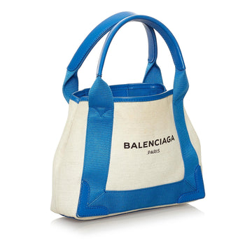 Balenciaga Navy Cabas XS Canvas Satchel (MLB-37718)