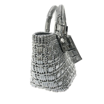Balenciaga XS Mettalic Woven Bistrot Panier Tote (MLB-iHAY00)