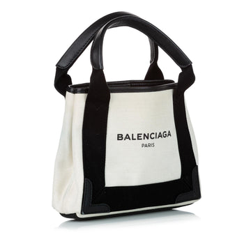 Balenciaga XS Navy Cabas Canvas Satchel (MLB-30718)