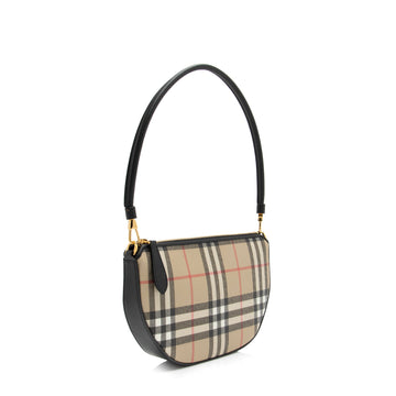 Burberry Calfskin Vintage Check Olympia Pouch