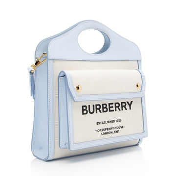 Burberry Canvas Horseferry Mini Pocket Tote