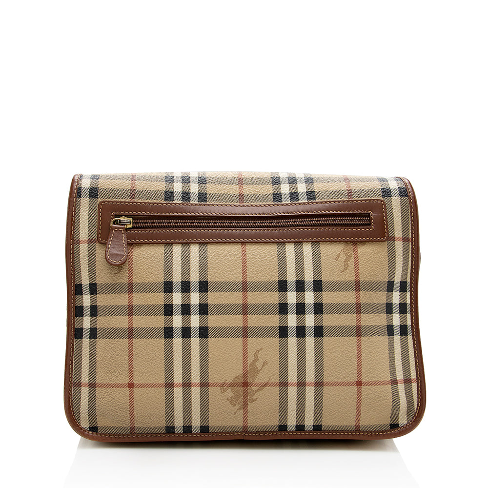 Burberry Vintage Haymarket Check Messenger Bag