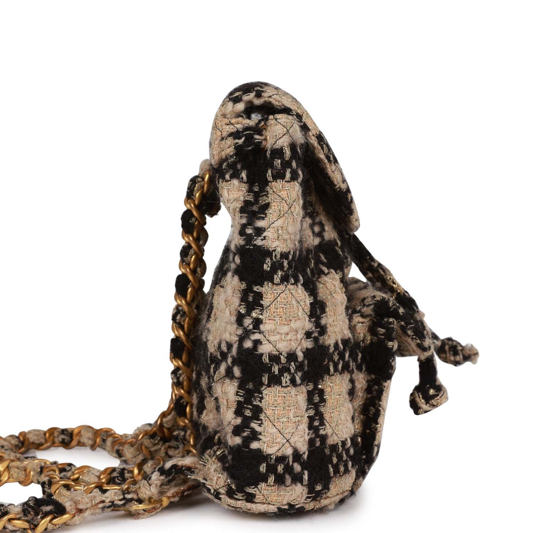 Vintage Chanel Duma  pack Beige and Black Tweed Gold Hardware
