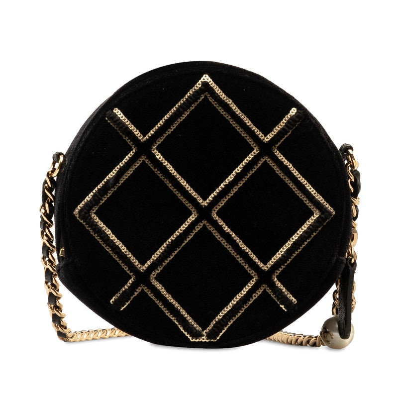 Chanel CC Wild Stitch Crossbody Bag Canvas Shoulder Bag in Good condition