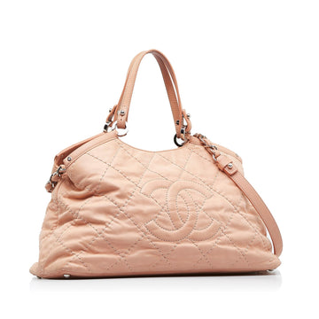 Chanel CC Iridescent Sea Hit Quilted Satchel (MLB-cv0M9t)