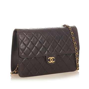 Chanel CC Timeless Lambskin Leather Single Flap Bag (MLB-3Lq5he)