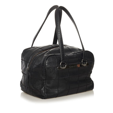 Chanel Caviar Square Quilt LAX Bowler Bag (MLB-34610)