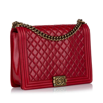 Chanel Large Boy Lambskin Leather Flap Bag (MLB-35078)