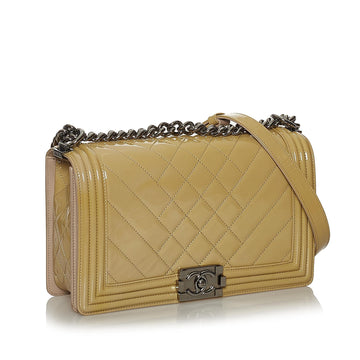 Chanel Large Boy Patent Leather Shoulder Bag (MLB-37876)