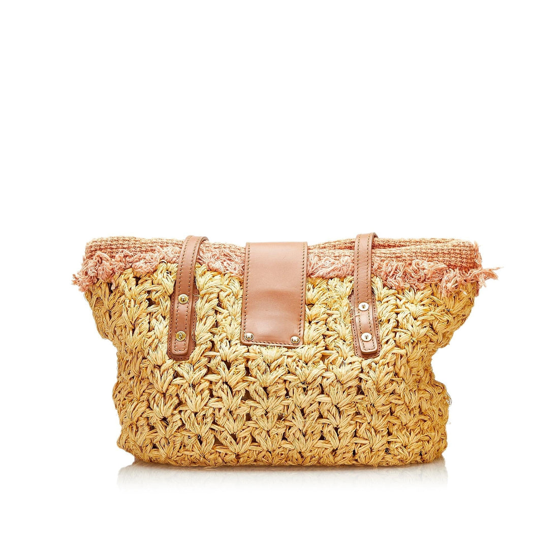 Chanel Mademoiselle Lock Straw Tote (MLB-35794)
