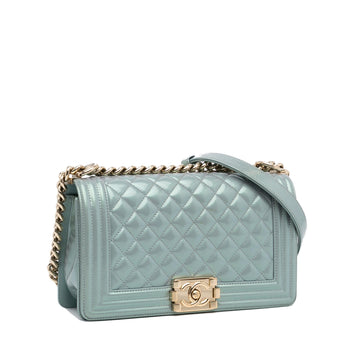 Chanel Medium Iridescent Patent Boy Flap (MLB-lOCDFl)