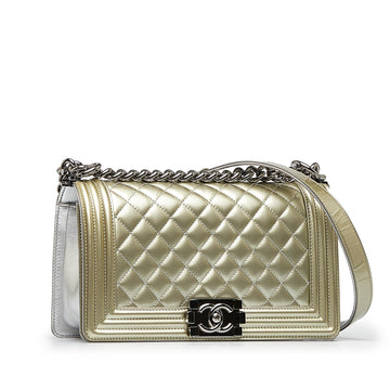 Chanel Medium Matelasse Bicolor Boy Flap (MLB-DtcdBd)