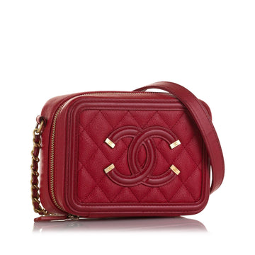 Chanel Mini CC Filigree Caviar Vanity Case (MLB-qVsozO)