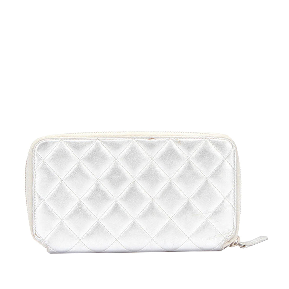 Chanel Quilted CC Metallic Lambskin Zip Around Wallet (MLB-PZSTv5)
