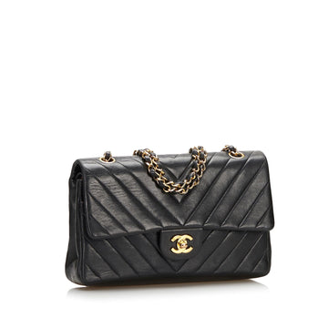 Chanel Small Chevron Lambskin Double Flap (MLB-36400)