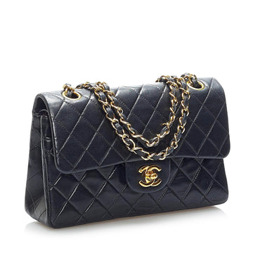 Chanel Small Classic Lambskin Leather Double Flap Bag (MLB-33958)