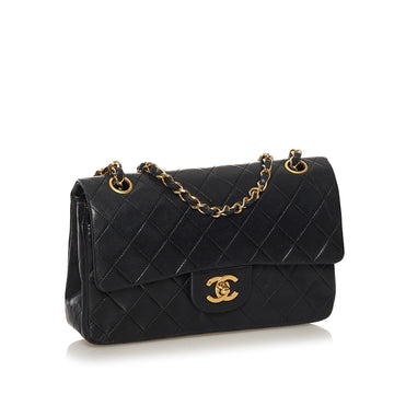 Chanel Small Classic Lambskin Leather Double Flap Bag (MLB-34538)