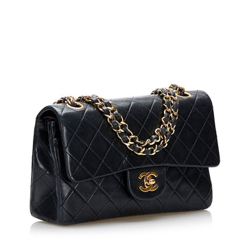 Chanel Small Classic Lambskin Leather Double Flap Bag (MLB-36956)