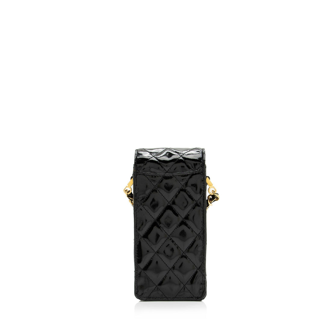Chanel Vintage Patent Leather CC Phone Holder Crossbody Bag (SHF-23769)