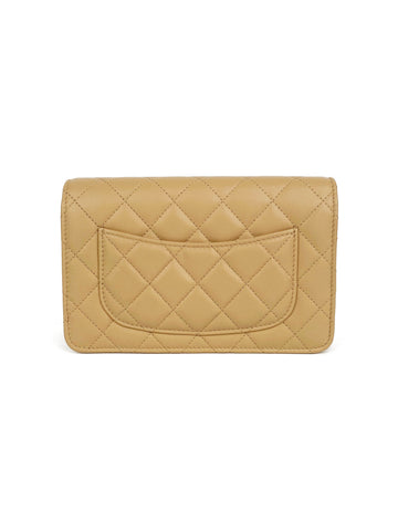 Chanel Beige Wallet on Chain with Pearl Crush