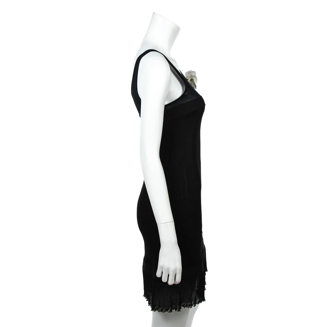 Chanel Black Camellia Sleeveless Dress Size S | FR 38