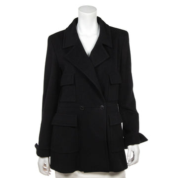 Chanel Black Cashmere Military Jacket Size L | FR 42