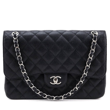 Chanel Black Caviar Jumbo Double Flap Bag