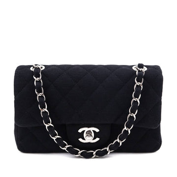 Chanel Black Jersey Mini Rectangular Flap Bag
