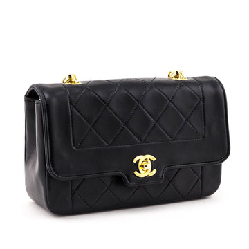 Chanel Black Quilted Lambskin Vintage Mini Diana Flap Bag