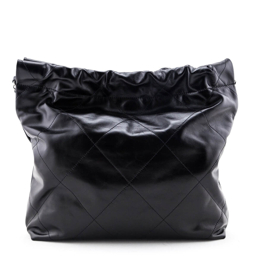 Chanel Black Shiny Calfskin Quilted Small Chanel 22 Bag