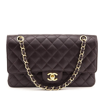 Chanel Brown Caviar Medium Double Flap Bag