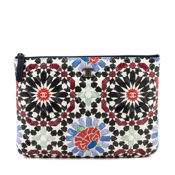 Chanel Multicolor Quilted Glazed Lambskin Small Paris Dubai Pouch