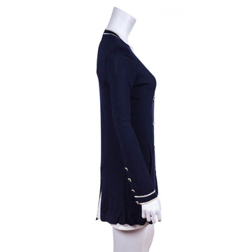 Chanel Navy Knit V-Neck Cardigan Size XS | FR 36