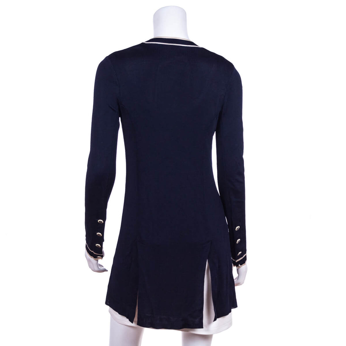 Chanel Navy Knit V-Neck Cardigan Size XS | FR 36