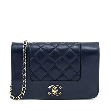 Chanel Navy Sheepskin Mademoiselle Wallet on Chain Bag
