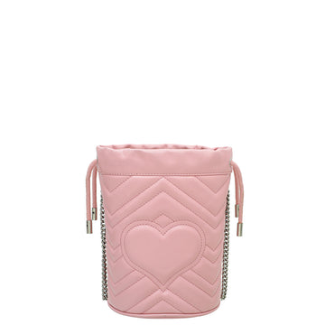 Gucci Pink GG Marmont Mini Bucket Bag